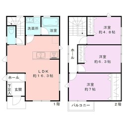 GEO CASA神道寺7号棟の物件間取画像